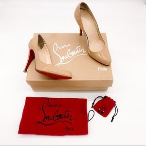Christian Louboutin Decollete 868 100 Nude Patent Leather Size 35 / 5